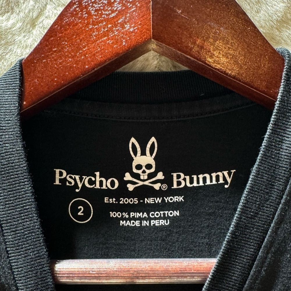 Psycho Bunny T-Shirt - Chelton - Black - Men size 2 /xxsmall - Picture 7 of 10
